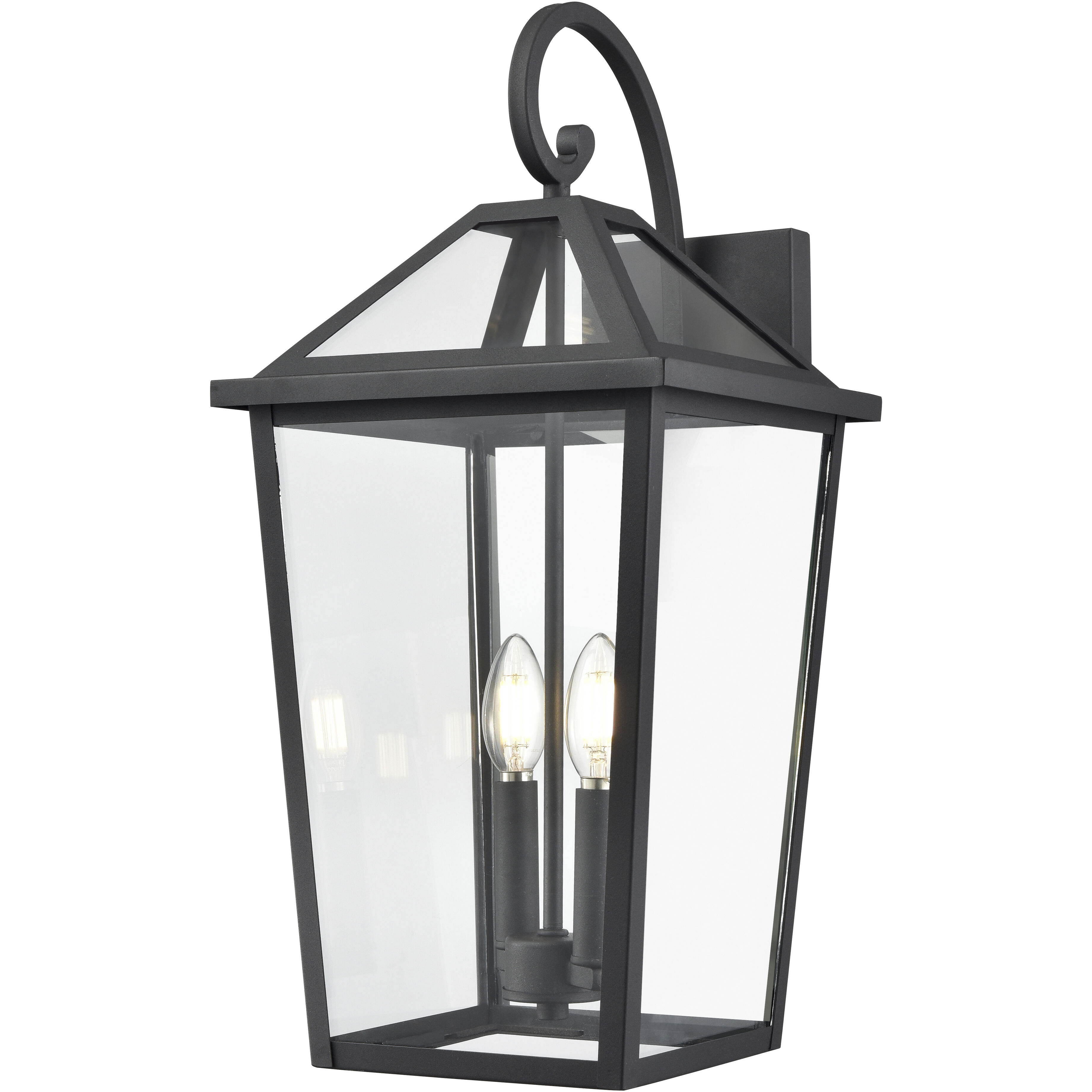 Eston 2 Light 21.38 inch Textured Black Outdoor Wall Sconce